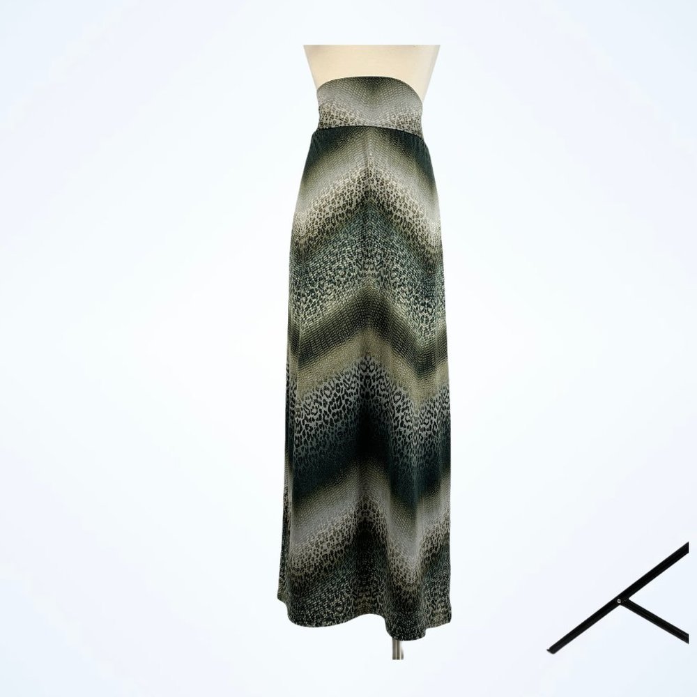 ND New Directions Medium Reptile Maxi Skirt Long